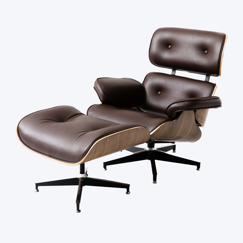 Klassieke eames lounge chair hout lounge chair en poef GK85