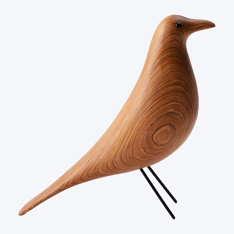 Designer's creatief ontwerp woondecoratie houtsnijwerk bruine vogel