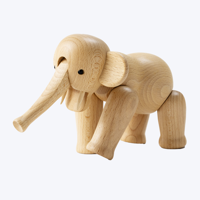 Creatief ontwerp ambachten originele houtkleur houten olifant ornamenten