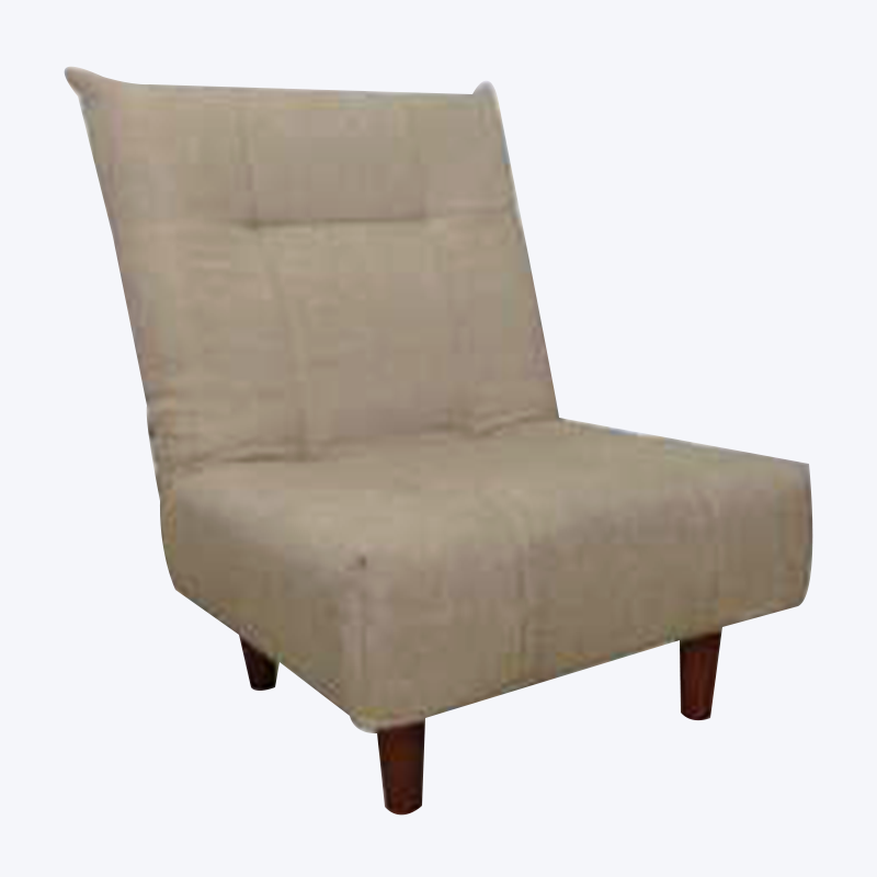 Armloze fauteuil met korte poten 165-3TH