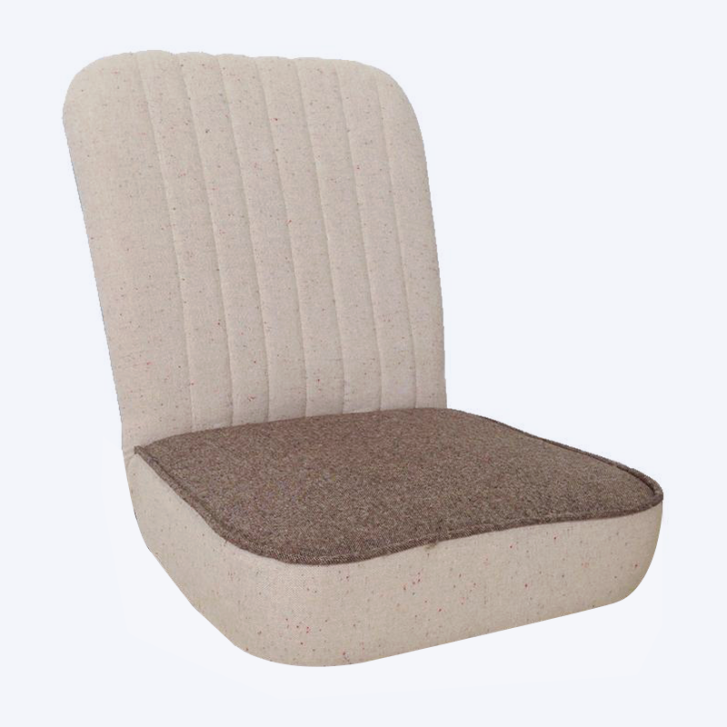 Comfortabele en eenvoudige armloze fauteuil met korte poten905