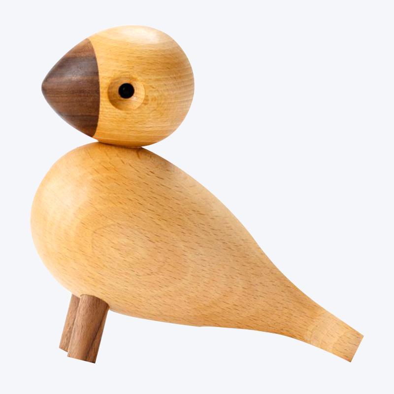 Creatief ontwerp originele houtkleur houten vogel ambachten ornamenten