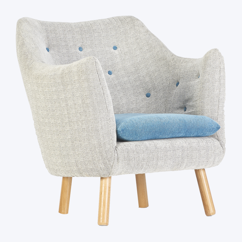 Design lounge fauteuil hout voeten enkele bank GK88